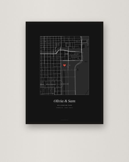 Map poster of Millennium Park, Chicago